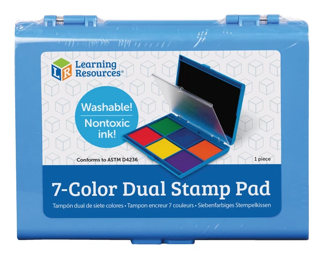 Flash Sale π― Learning Resources Washable Stamp Pad With Separator, 5 X 6-1/2 Inches, Assorted Color π - Image 2
