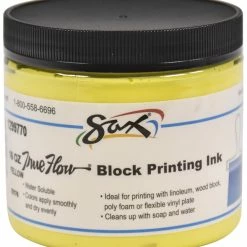Best deal βοΈ Sax True Flow Water Soluble Block Printing Ink, 1 Pint Jar, Primary Yellow π