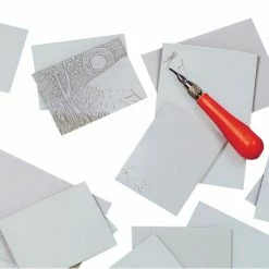 Promo ⌛ *Non-Branded Speedball Unmounted Linoleum Remnant, Assorted Size, 5 Lb 🥰