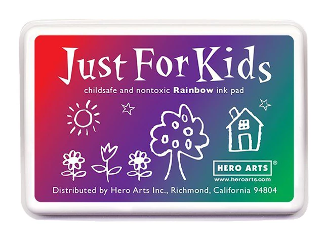 Cheapest π Hero Arts Just For Kids Rainbow Non-Toxic Ink Pad, 3-3/4 X 2-1/4 Inches, Assorted Color π