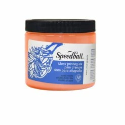 Best deal 🧨 Speedball Water Soluble Block Printing Ink, Fluorescent Orange, Pint ⭐