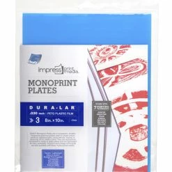 Hot Sale 🥰 Grafix IMPRESS Print Media Monoprint Plates, 8 X 10 Inches, Clear, Pack Of 3 ❤️