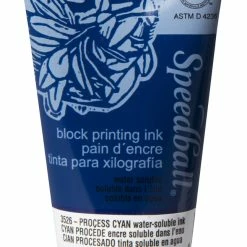 Best Sale ✔️ Speedball Water-Soluble Block Printing Ink, Process Cyan, 2-1/2 Ounces 🤩