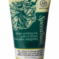 New 🧨 Speedball Water-Soluble Block Printing Ink, Process Yellow, 2-1/2 Ounces ⭐