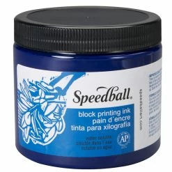 Coupon 🎁 Speedball Water-Soluble Block Printing Ink, Process Cyan, Pint 🤩