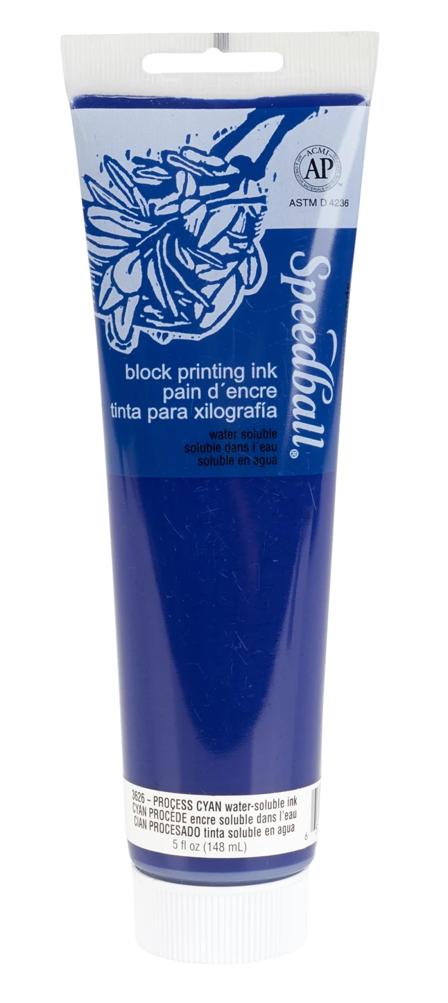 Coupon π Speedball Water-Soluble Block Printing Ink, Process Cyan, 5 Ounces π