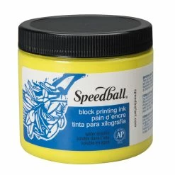 Promo 🛒 Speedball Water-Soluble Block Printing Ink, Process Yellow, Pint 🎉