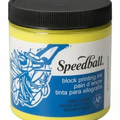 Cheapest 👍 Speedball Water-Soluble Block Printing Ink, Process Yellow, 8 Ounces 🌟