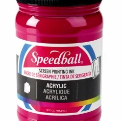 Promo 💯 Speedball Professional Acrylic Screen Printing Ink, Quart, Magenta 🎁