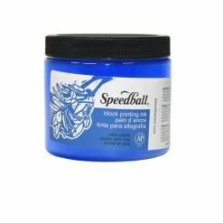 New 🔥 Speedball Water Soluble Block Printing Ink, Primary Blue, Pint 💯