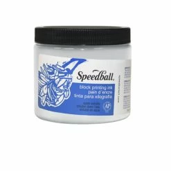 Flash Sale 🔥 Speedball Water Soluble Block Printing Ink, White, Pint 🎉