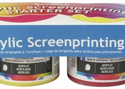 Outlet 🥰 Speedball Permanent Non-Toxic Non-Flammable Oil Based Acrylic Screen Printing Ink Set, 4 Oz Jar, Assorted Color, Set Of 4 🛒