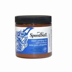 Promo ✨ Speedball Water Soluble Block Printing Ink, Brown, 8 Ounces 😀