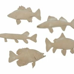 Deals π Sax Gyotaku Game Fish Print Models, Assorted Sizes, Tan, Set Of 5 π