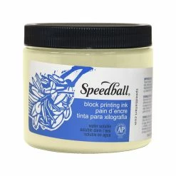 Flash Sale 💯 Speedball Water Soluble Block Printing Ink, White, Pint 💯