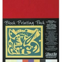Best Sale ✔️ Black Ink Block Printing Paper, 9 X 12 Inches, Assorted Colors, 45 Sheets 👏