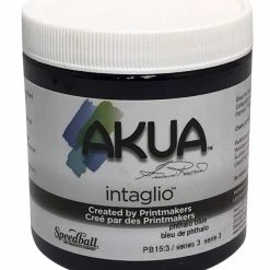 New 🎉 Akua Intaglio Non-Toxic Water Based Ink, Phthalocyanine Blue, 8 Ounces 🛒