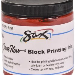 New 😀 Sax True Flow Water Soluble Block Printing Ink, 8 Ounces, Primary Red ❤️