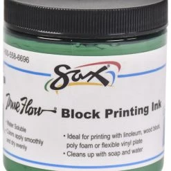 Coupon ⌛ Sax True Flow Water Soluble Block Printing Ink, 8 Ounces, Green 🎉