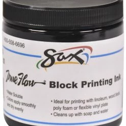 Outlet 💯 Sax True Flow Water Soluble Block Printing Ink, 8 Ounces, Black 🛒