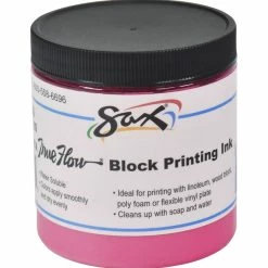 Budget 👍 Sax True Flow Water Soluble Block Printing Ink, 8 Ounces, Magenta ✨